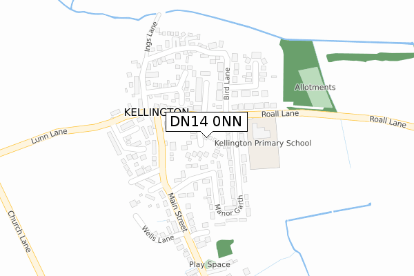 DN14 0NN map - large scale - OS Open Zoomstack (Ordnance Survey)