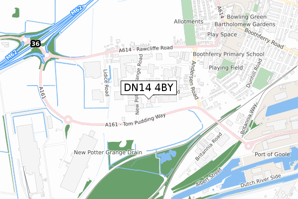 DN14 4BY map - small scale - OS Open Zoomstack (Ordnance Survey)