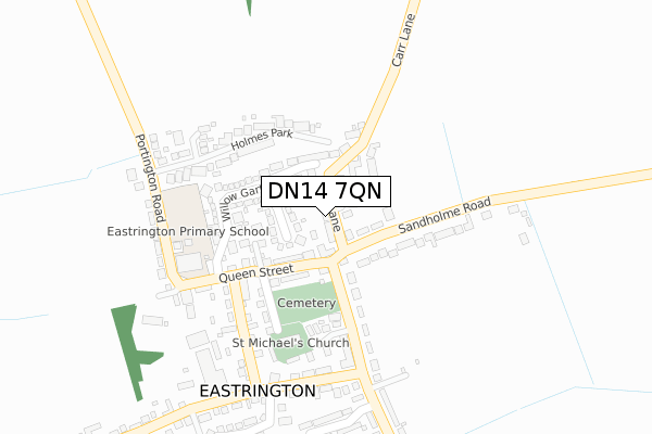 DN14 7QN map - large scale - OS Open Zoomstack (Ordnance Survey)