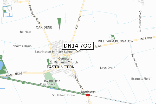 DN14 7QQ map - small scale - OS Open Zoomstack (Ordnance Survey)