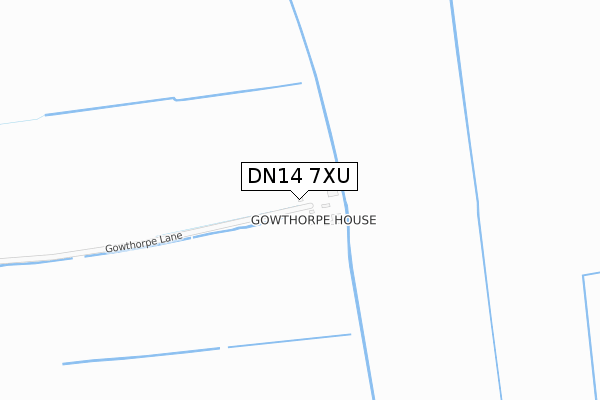 DN14 7XU map - large scale - OS Open Zoomstack (Ordnance Survey)