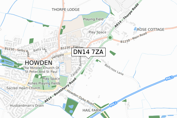 DN14 7ZA map - small scale - OS Open Zoomstack (Ordnance Survey) DN14 7ZA map - small scale - OS Open Zoomstack (Ordnance Survey)