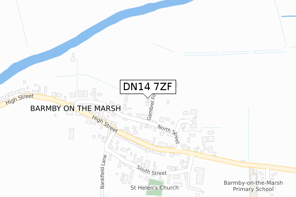 DN14 7ZF map - large scale - OS Open Zoomstack (Ordnance Survey)