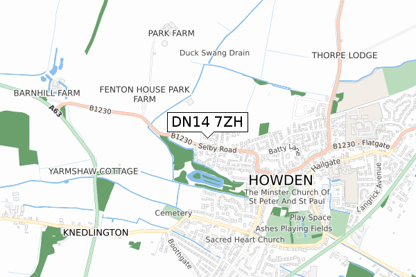 DN14 7ZH map - small scale - OS Open Zoomstack (Ordnance Survey) DN14 7ZH map - small scale - OS Open Zoomstack (Ordnance Survey)