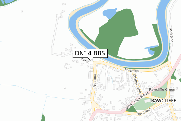 DN14 8BS map - large scale - OS Open Zoomstack (Ordnance Survey)