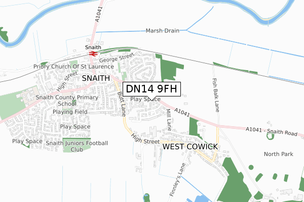 DN14 9FH map - small scale - OS Open Zoomstack (Ordnance Survey) DN14 9FH map - small scale - OS Open Zoomstack (Ordnance Survey)