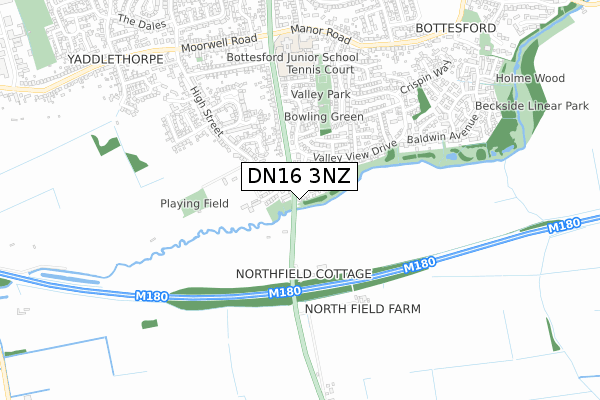 DN16 3NZ map - small scale - OS Open Zoomstack (Ordnance Survey) DN16 3NZ map - small scale - OS Open Zoomstack (Ordnance Survey)