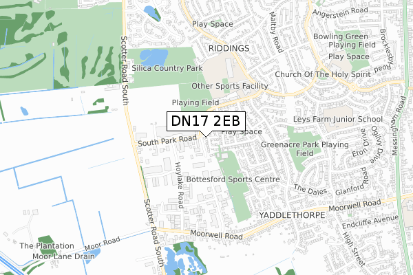 DN17 2EB map - small scale - OS Open Zoomstack (Ordnance Survey) DN17 2EB map - small scale - OS Open Zoomstack (Ordnance Survey)