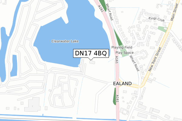 DN17 4BQ map - large scale - OS Open Zoomstack (Ordnance Survey)