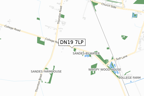 DN19 7LP map - small scale - OS Open Zoomstack (Ordnance Survey)