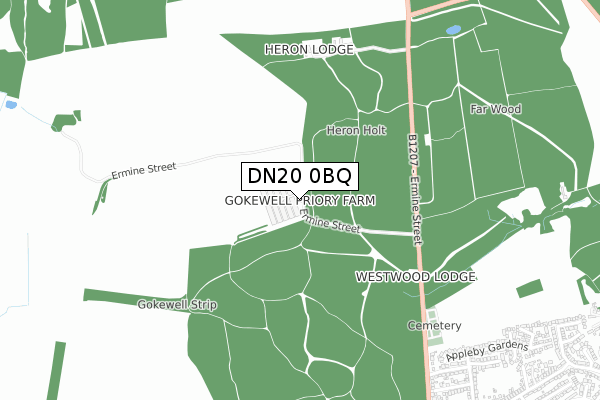 DN20 0BQ map - small scale - OS Open Zoomstack (Ordnance Survey) DN20 0BQ map - small scale - OS Open Zoomstack (Ordnance Survey)