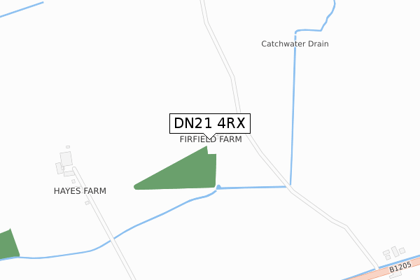 DN21 4RX map - large scale - OS Open Zoomstack (Ordnance Survey)