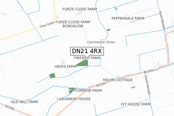 DN21 4RX map - small scale - OS Open Zoomstack (Ordnance Survey)