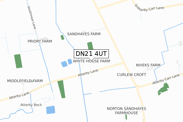 DN21 4UT map - small scale - OS Open Zoomstack (Ordnance Survey)