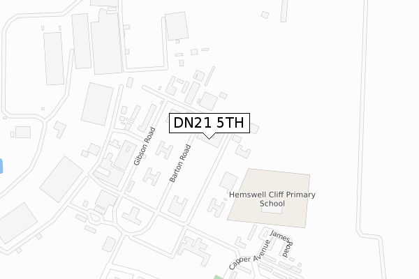 DN21 5TH map - large scale - OS Open Zoomstack (Ordnance Survey)