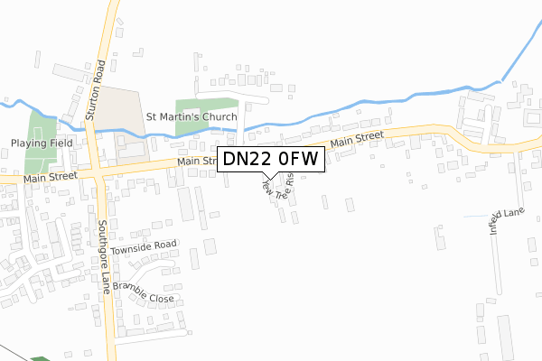 DN22 0FW map - large scale - OS Open Zoomstack (Ordnance Survey) DN22 0FW map - large scale - OS Open Zoomstack (Ordnance Survey)