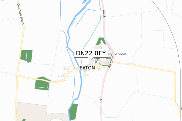 DN22 0FY map - small scale - OS Open Zoomstack (Ordnance Survey)