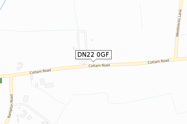 DN22 0GF map - large scale - OS Open Zoomstack (Ordnance Survey)