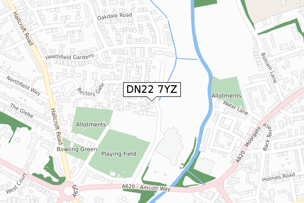 DN22 7YZ map - large scale - OS Open Zoomstack (Ordnance Survey) DN22 7YZ map - large scale - OS Open Zoomstack (Ordnance Survey)