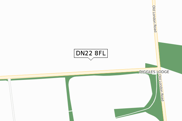 DN22 8FL map - large scale - OS Open Zoomstack (Ordnance Survey)