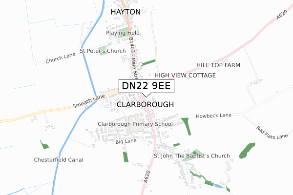 DN22 9EE map - small scale - OS Open Zoomstack (Ordnance Survey) DN22 9EE map - small scale - OS Open Zoomstack (Ordnance Survey)