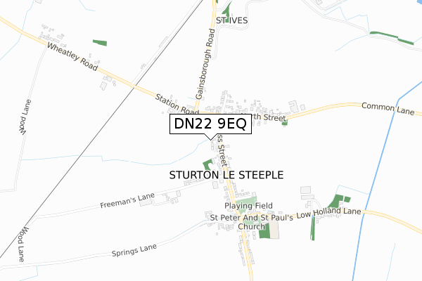 DN22 9EQ map - small scale - OS Open Zoomstack (Ordnance Survey) DN22 9EQ map - small scale - OS Open Zoomstack (Ordnance Survey)