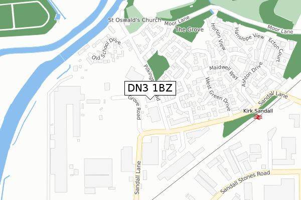 DN3 1BZ map - large scale - OS Open Zoomstack (Ordnance Survey) DN3 1BZ map - large scale - OS Open Zoomstack (Ordnance Survey)
