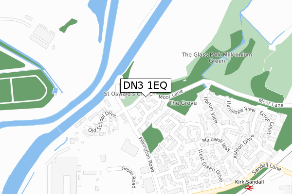 DN3 1EQ map - large scale - OS Open Zoomstack (Ordnance Survey)