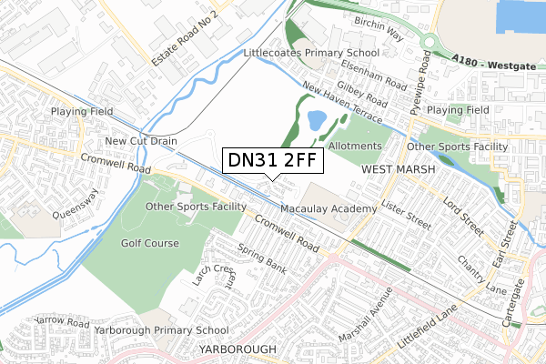 DN31 2FF map - small scale - OS Open Zoomstack (Ordnance Survey)