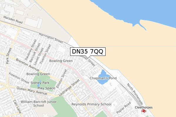 DN35 7QQ map - small scale - OS Open Zoomstack (Ordnance Survey) DN35 7QQ map - small scale - OS Open Zoomstack (Ordnance Survey)