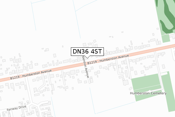 DN36 4ST map - large scale - OS Open Zoomstack (Ordnance Survey)