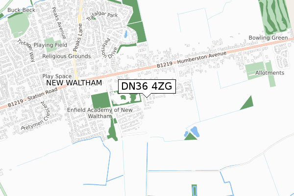 DN36 4ZG map - small scale - OS Open Zoomstack (Ordnance Survey) DN36 4ZG map - small scale - OS Open Zoomstack (Ordnance Survey)