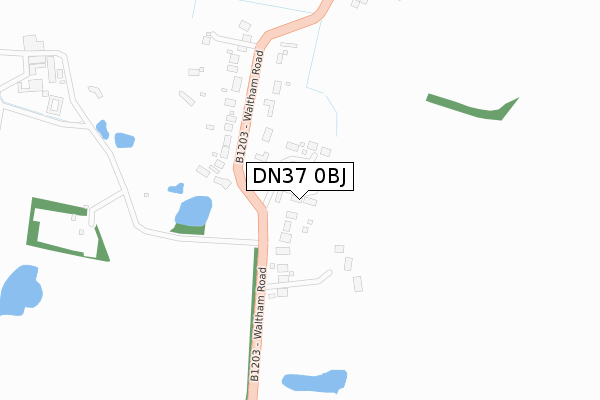 DN37 0BJ map - large scale - OS Open Zoomstack (Ordnance Survey)