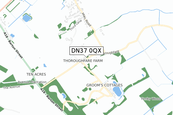 DN37 0QX map - small scale - OS Open Zoomstack (Ordnance Survey) DN37 0QX map - small scale - OS Open Zoomstack (Ordnance Survey)
