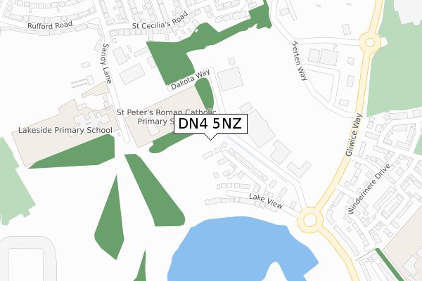 DN4 5NZ map - large scale - OS Open Zoomstack (Ordnance Survey) DN4 5NZ map - large scale - OS Open Zoomstack (Ordnance Survey)
