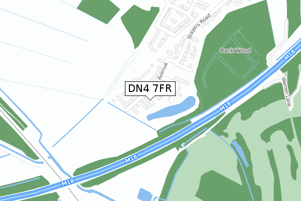 DN4 7FR map - large scale - OS Open Zoomstack (Ordnance Survey) DN4 7FR map - large scale - OS Open Zoomstack (Ordnance Survey)