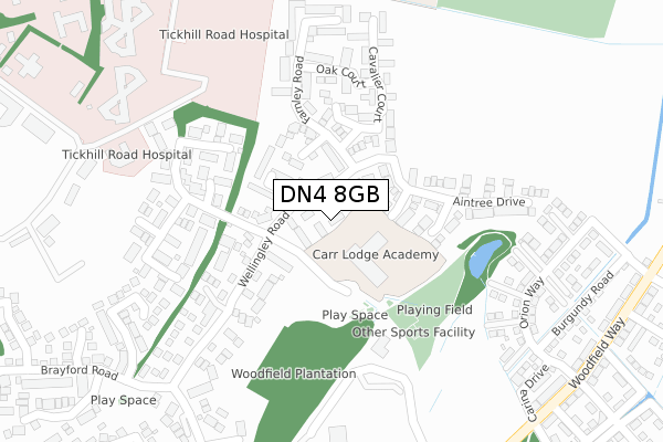 DN4 8GB map - large scale - OS Open Zoomstack (Ordnance Survey)