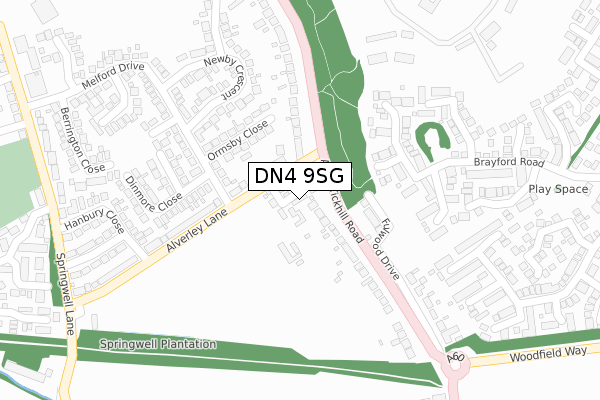 DN4 9SG map - large scale - OS Open Zoomstack (Ordnance Survey) DN4 9SG map - large scale - OS Open Zoomstack (Ordnance Survey)