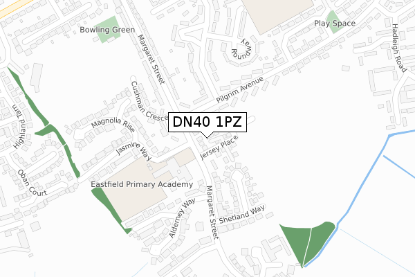 DN40 1PZ map - large scale - OS Open Zoomstack (Ordnance Survey)