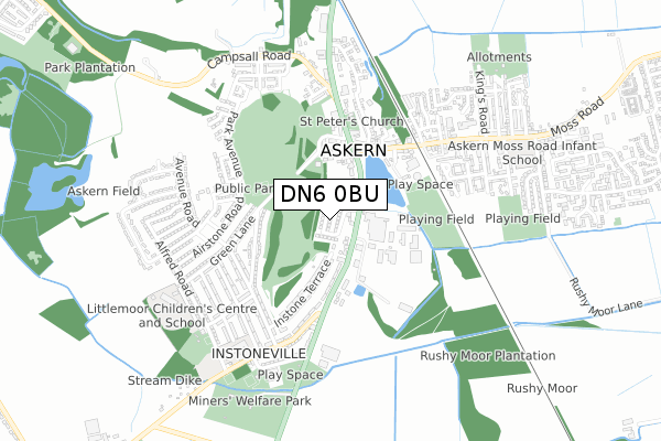 DN6 0BU map - small scale - OS Open Zoomstack (Ordnance Survey) DN6 0BU map - small scale - OS Open Zoomstack (Ordnance Survey)
