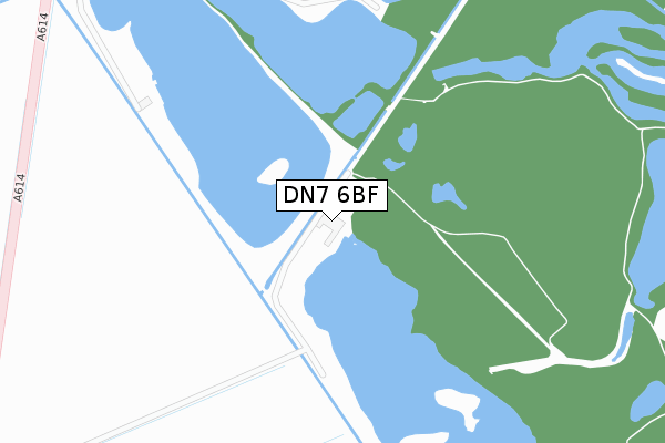 DN7 6BF map - large scale - OS Open Zoomstack (Ordnance Survey)