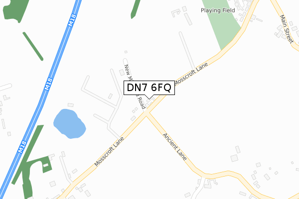 DN7 6FQ map - large scale - OS Open Zoomstack (Ordnance Survey)