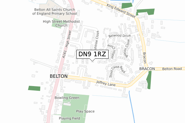 DN9 1RZ map - large scale - OS Open Zoomstack (Ordnance Survey)