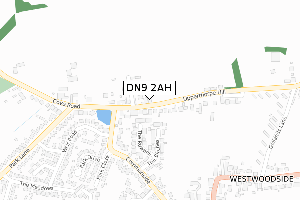 DN9 2AH map - large scale - OS Open Zoomstack (Ordnance Survey)