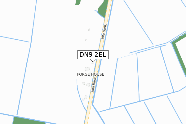DN9 2EL map - large scale - OS Open Zoomstack (Ordnance Survey)