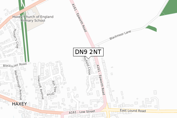 DN9 2NT map - large scale - OS Open Zoomstack (Ordnance Survey)