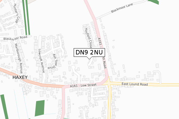 DN9 2NU map - large scale - OS Open Zoomstack (Ordnance Survey)