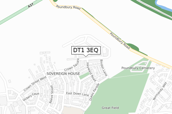 DT1 3EQ map - large scale - OS Open Zoomstack (Ordnance Survey) DT1 3EQ map - large scale - OS Open Zoomstack (Ordnance Survey)