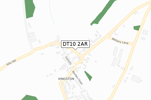 DT10 2AR map - large scale - OS Open Zoomstack (Ordnance Survey)