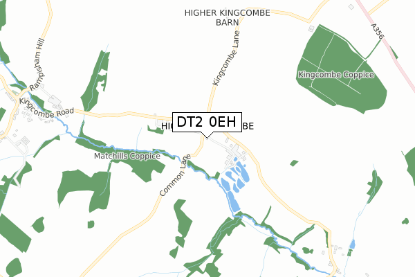 DT2 0EH map - small scale - OS Open Zoomstack (Ordnance Survey)